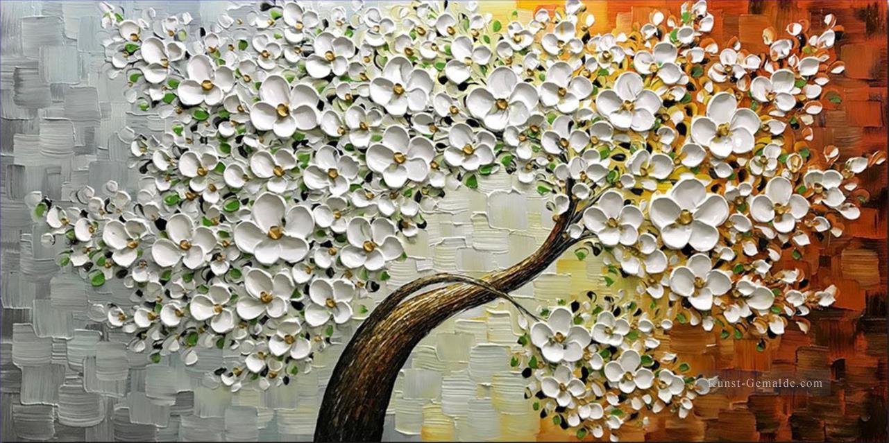 Pflaumenblüten in weißer Blumendekoration Ölgemälde
